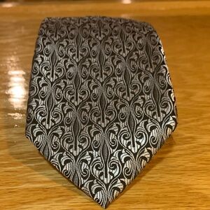 Elegant Black and Silver Men's Tie